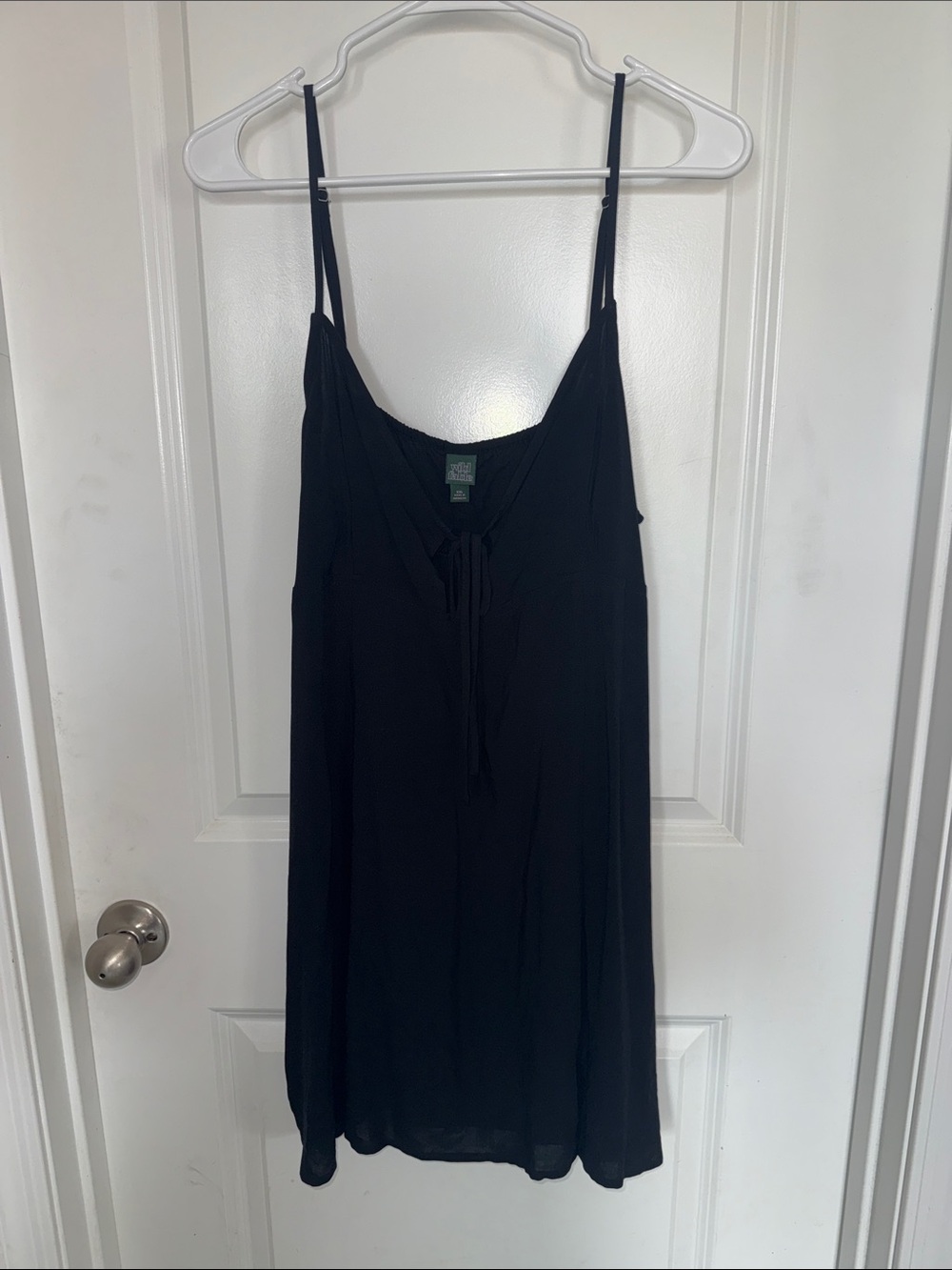 wild fable Black Spaghetti-Strap Swim Coverup Dress
